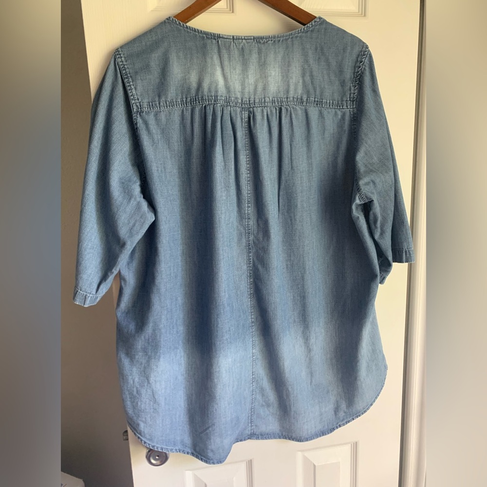 Westbound Blue Blouse with Floral Embroidery - Picture 10 of 10